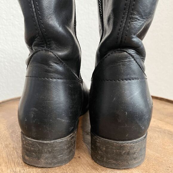 FRYE Boots Black Leather Melissa Button Short Ankle Booties Women's Size 5.5 - Picture 6 of 11